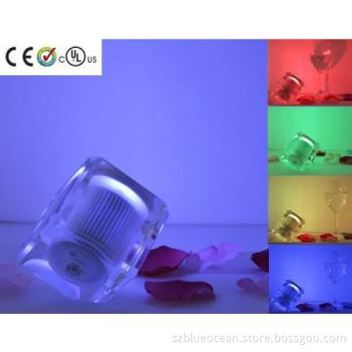 LED multicolor crystal lamp - rechargeable with remote controller